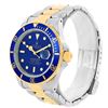 Image 3 : Rolex Submariner Steel Blue Dial 18K Yellow Gold Mens Watch