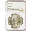 Image 1 : 1881-S $1 Morgan Silver Dollar Coin NGC MS65