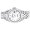 Image 6 : Rolex Men's Stainless Steel Mother Of Pearl Roman Datejust 36MM Wristwatch Datej