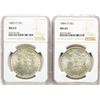 Image 1 : Lot of 1883-O & 1884-O $1 Morgan Silver Dollar Coins NGC MS63
