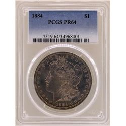 1884 $1 Morgan Silver Dollar Proof Coin PCGS PR64