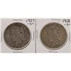 Lot of 1927-S & 1928-S $1 Peace Silver Dollar Coins