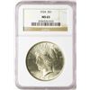 Image 1 : 1924 $1 Peace Silver Dollar Coin NGC MS65