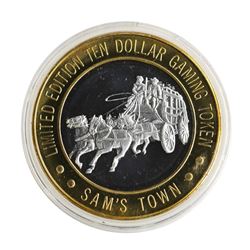 .999 Silver Sam's Town Las Vegas $10 Casino Limited Edition Gaming Token