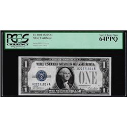 1928A $1 Funnyback Silver Certificate Note Fr.1601 PCGS Very Choice New 64PPQ