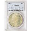Image 1 : 1881-S $1 Morgan Silver Dollar Coin PCGS MS65 Nice Toning