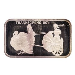 1974 Thanksgiving Madison Mint 1 oz .999 Fine Silver Art Bar