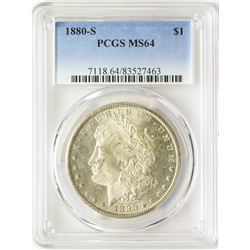 1880-S $1 Morgan Silver Dollar Coin PCGS MS64