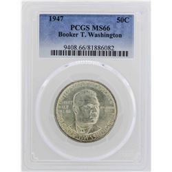 1947 Booker T Washington Centennial Commemorative Half Dollar Coin PCGS MS66