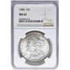 Image 1 : 1886 $1 Morgan Silver Dollar Coin NGC MS63