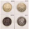 Image 1 : Lot of 2009-2012 $1 American Silver Eagle Coins
