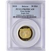Image 1 : 2010 Belarus 50 Roubles Eagle Owl Gold Coin w/ Diamond Eyes PCGS PR69DCAM w/ COA