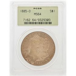 1885-O $1 Morgan Silver Dollar Coin PCGS MS64