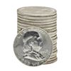 Image 1 : Roll of (20) 1963 Brilliant Uncirculated Franklin Half Dollars