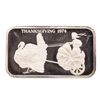 Image 1 : 1974 Thanksgiving Madison Mint 1 oz .999 Fine Silver Art Bar