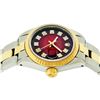 Image 3 : Rolex Ladies Two Tone 14K Red Vignette Diamond 26MM Datejust Watch