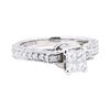 Image 1 : 14KT White Gold 0.60 ctw Diamond Ring