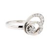 Image 1 : 14KT White Gold 0.40 ctw Diamond Ring