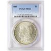 Image 1 : 1885 $1 Morgan Silver Dollar Coin PCGS MS64