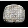 Image 1 : 14KT White Gold 5.00 ctw Diamond Ring