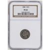Image 1 : 1886 Proof 3 Cent Nickel Coin NGC PF65
