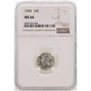 Image 1 : 1945 Mercury Dime Coin NGC MS66