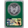 Image 2 : 2017 $1 American Silver Eagle Coin NGC MS70 Early Releases Green Core