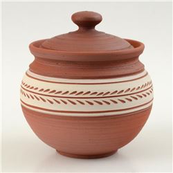 Hand Made Ceramic Jar with Lid by Tamosiunas, Eugenijus