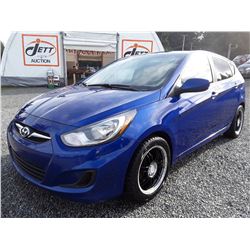 B2 --  2013 Hyundai Accent GLS , Blue , 128499  KM's