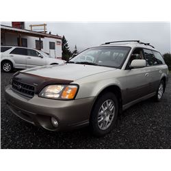 J5 --  2004 Subaru Legacy Outback Limited , Green , 196348  KM's