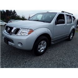 L1 -- 2012 Nissan Pathfinder S , Silver , 101195  KM's