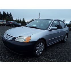 C4 -- 2002 Honda Civic , Silver , 250345  KM's