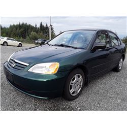 L2 --  2001 Honda Civic DX , Green , 218477  KM's