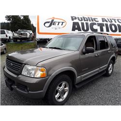 I2 --  2002 Ford Explorer XLT , Brown , 181310  KM's