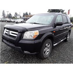 K6 --  2008 Honda Pilot SE , Black , 153838  KM's