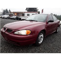 L4 --  2004 Pontiac Grand Am SE , Red , 175416  KM's