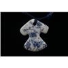 Image 2 : A Contemporary Blue-and-White "Cheongsam" Ceramics Piece with "Butterfly" Pattern.