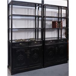 A Pair of Two Early 20th Century Old Rosewood Two-door Cabinet.