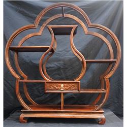 A Laos Rosewood Antique Shelf with One Drawer.