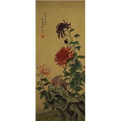  Cheng Huai Zeng  Mark Chinese Ink Painting  Chrysanthemum .