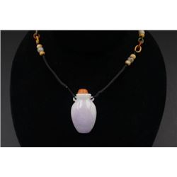 Light Purple Jadeite Small  Bottle  Pendant.