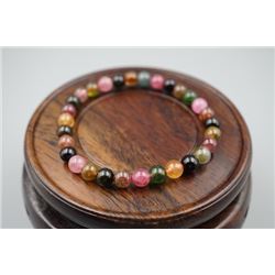 Natural Tourmaline Round Beads Bracelet