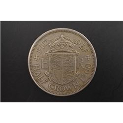 1960 British Half Crown Coin of Elizabeth II