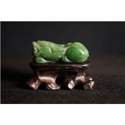 A Auspicious Beast" Jade Pendant.