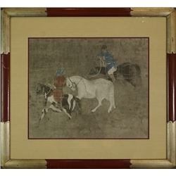 "Tribute Horses II" with Mark and Frame.