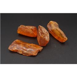 4 Pieces of Unpolished Amber.