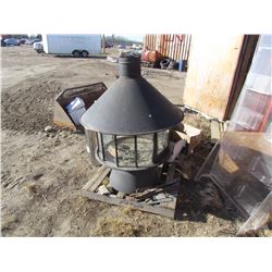 OUTDOOR FIREPLACE, GLASS SIDES