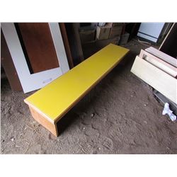 OAK BENCH 76"X17X14"