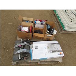 TOOLS, ELECTRICAL, THERMOSTATS, CAULKING GUN, LAMPS, ETC