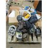 Image 1 : PALLET OF BOOTS, KNEE PADS, ETC.